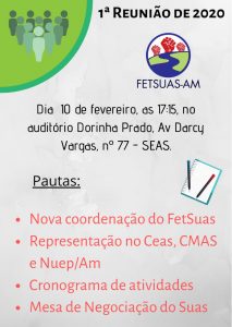 1ª Reunião FETSUAS – AM /2020