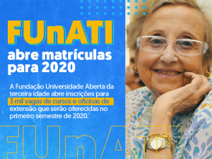 Imagem da notícia - FUnAT I abre inscrições para 3 mil vagas de cursos  e oficina de extensão para 2020