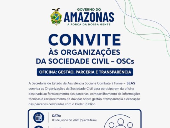 Seas convida OSCs para Oficina Gestão, Parceria e Transparência